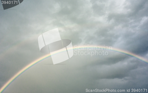 Image of sky with rainbow