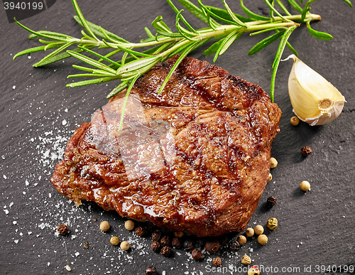 Image of grilled steak with herbs and spices