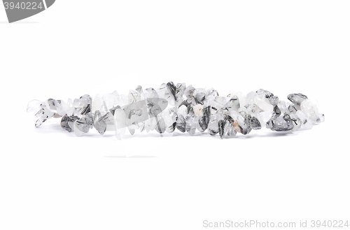 Image of Splintered tourmalinequartz chain on white background