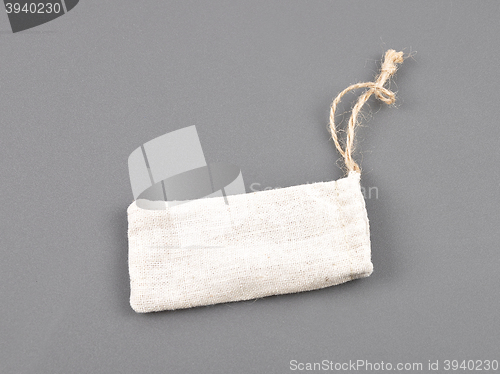 Image of Linen pouch on gray background