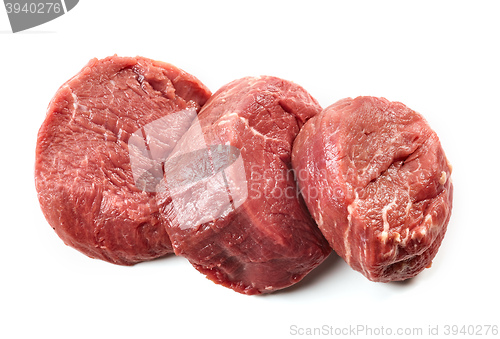 Image of fresh raw beef steaks