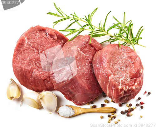 Image of fresh raw steaks