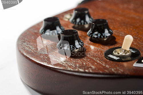 Image of Electric guitar detail shots