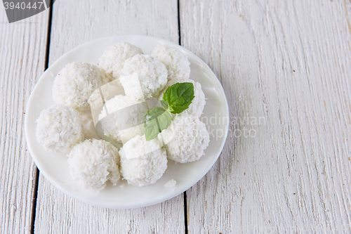 Image of Homemade candies with coconut