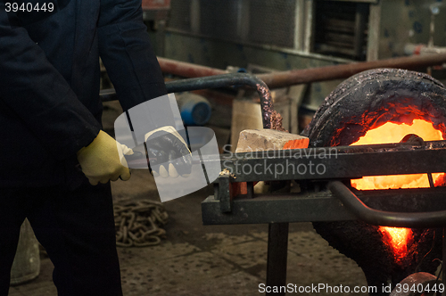 Image of metal melting factory