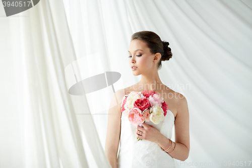 Image of beautiful asian woman with flower and jewelry