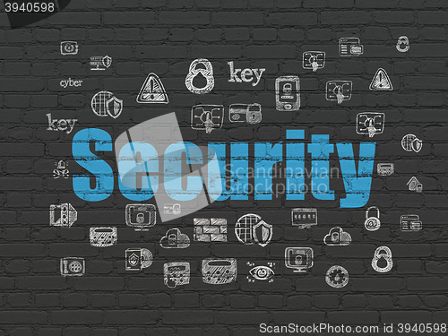 Image of Security concept: Security on wall background