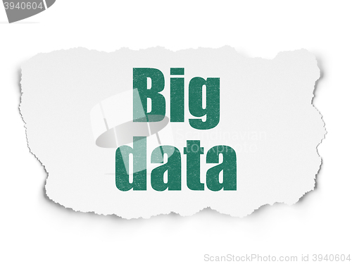 Image of Data concept: Big Data on Torn Paper background
