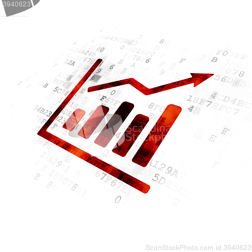 Image of Business concept: Growth Graph on Digital background