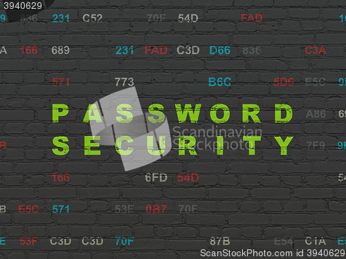 Image of Safety concept: Password Security on wall background