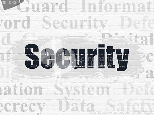 Image of Security concept: Security on wall background
