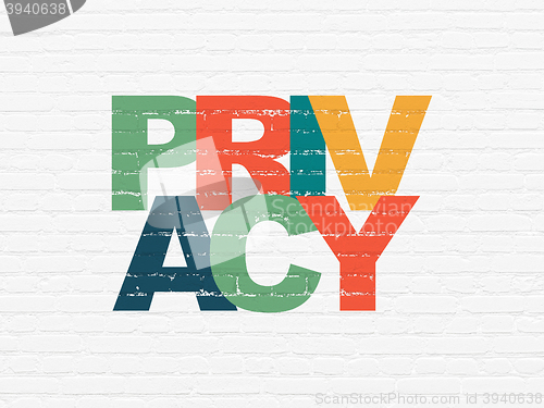 Image of Privacy concept: Privacy on wall background