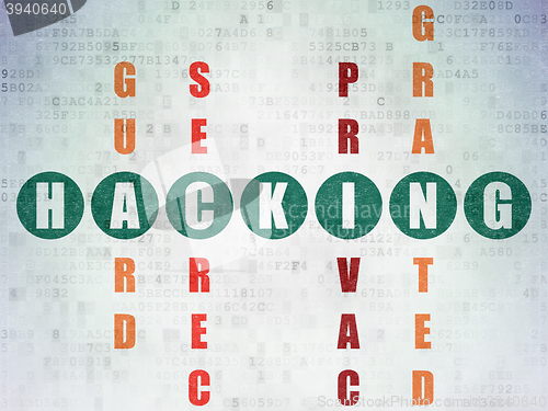 Image of Security concept: Hacking in Crossword Puzzle