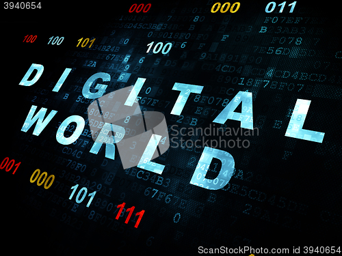 Image of Information concept: Digital World on Digital background