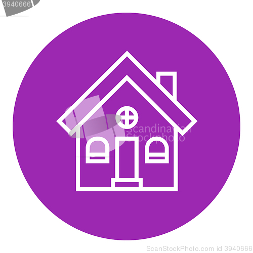 Image of Detached house line icon.