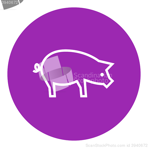 Image of Pig line icon.