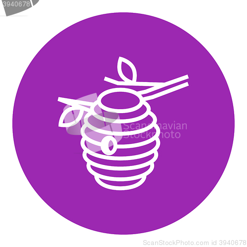 Image of Bee hive line icon.