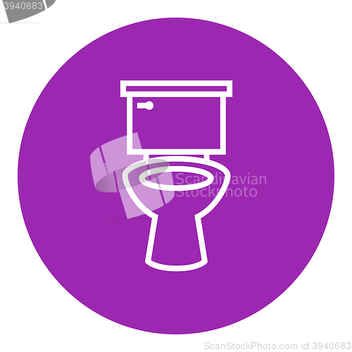 Image of Lavatory bowl line icon.