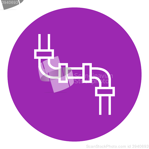 Image of Water pipeline line icon.