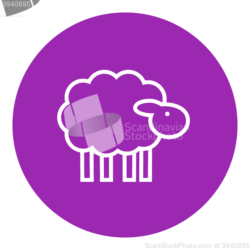 Image of Sheep line icon.