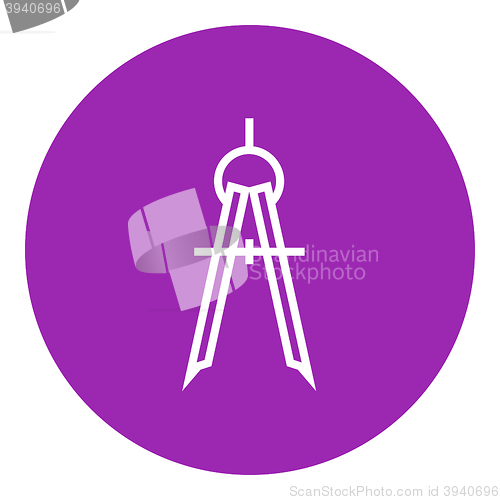 Image of Compass line icon.
