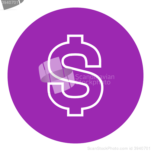 Image of Dollar symbol line icon.