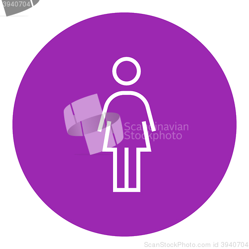 Image of Business woman line icon.