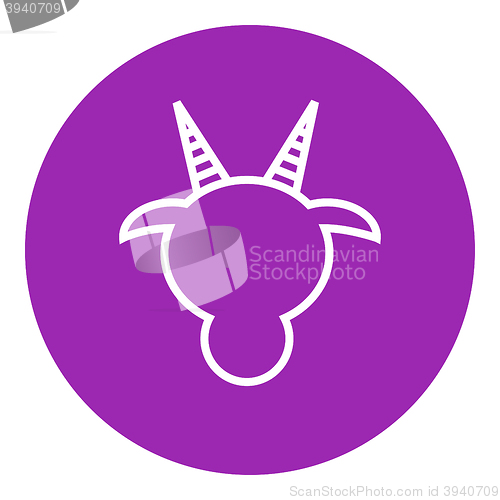 Image of Goat head line icon.