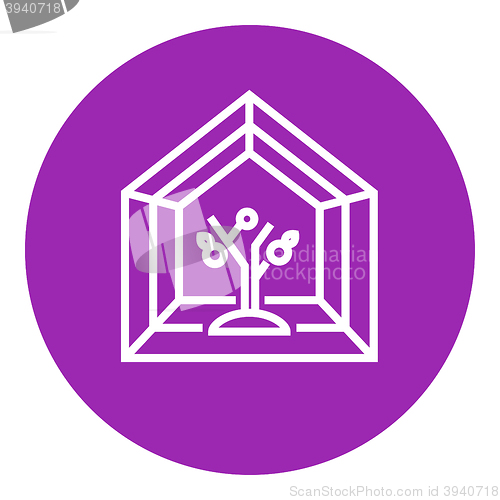 Image of Greenhouse line icon.