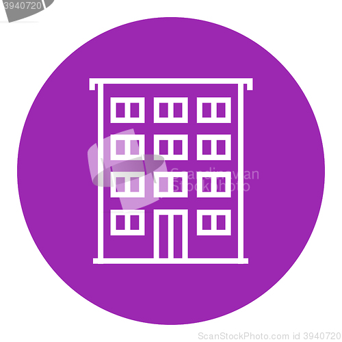 Image of Residential building line icon.