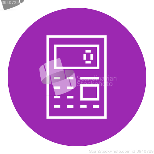 Image of Calculator line icon.