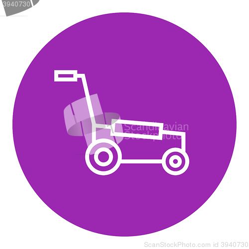 Image of Lawnmover line icon.