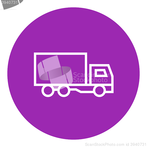 Image of Delivery truck line icon.