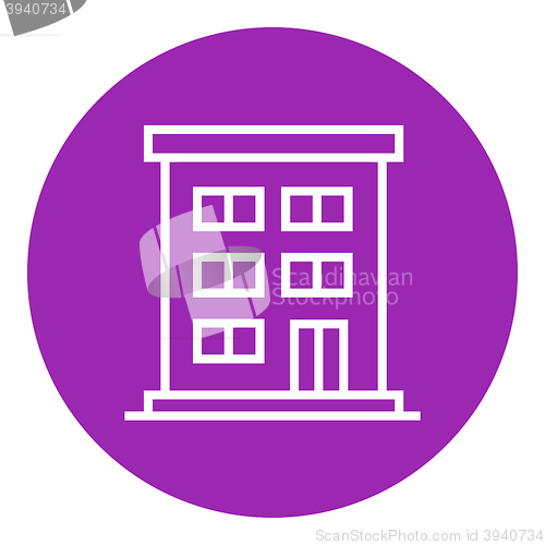 Image of Residential buildings line icon.