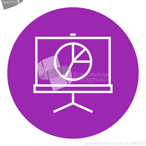 Image of Roller screen with the pie chart line icon.