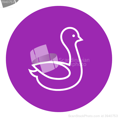 Image of Duck line icon.