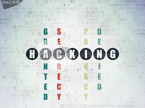 Image of Security concept: Hacking in Crossword Puzzle