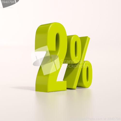 Image of Percentage sign, 2 percent