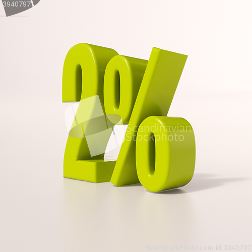 Image of Percentage sign, 2 percent