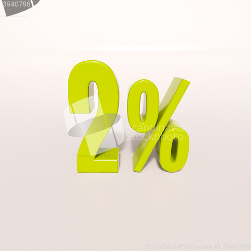 Image of Percentage sign, 2 percent