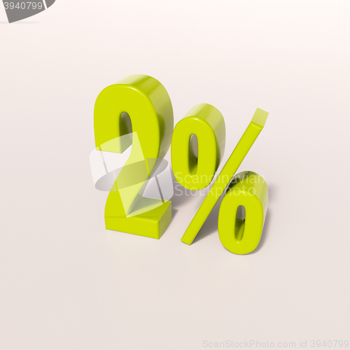 Image of Percentage sign, 2 percent