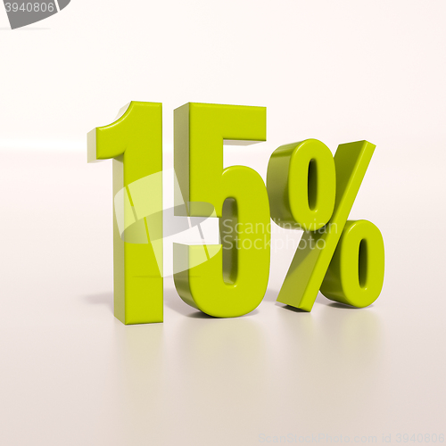 Image of Percentage sign, 15 percent