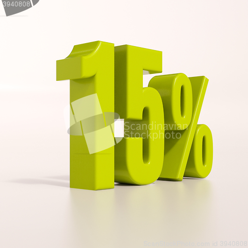 Image of Percentage sign, 15 percent