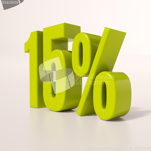 Image of Percentage sign, 15 percent