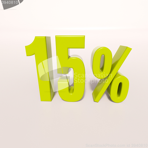 Image of Percentage sign, 15 percent