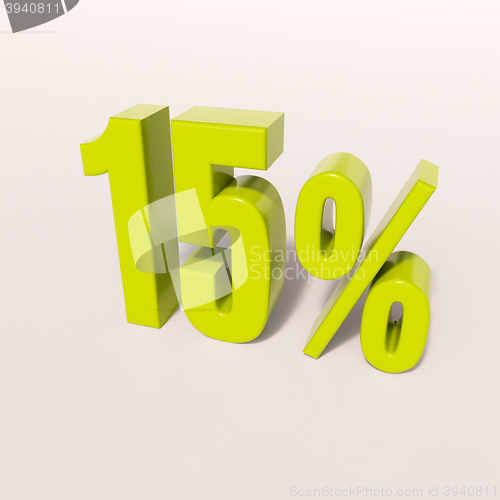 Image of Percentage sign, 15 percent