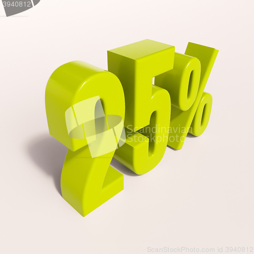 Image of Percentage sign, 25 percent