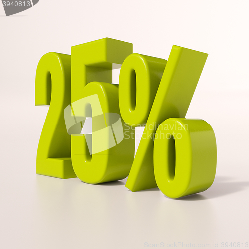 Image of Percentage sign, 25 percent