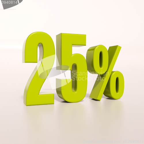 Image of Percentage sign, 25 percent