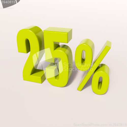 Image of Percentage sign, 25 percent